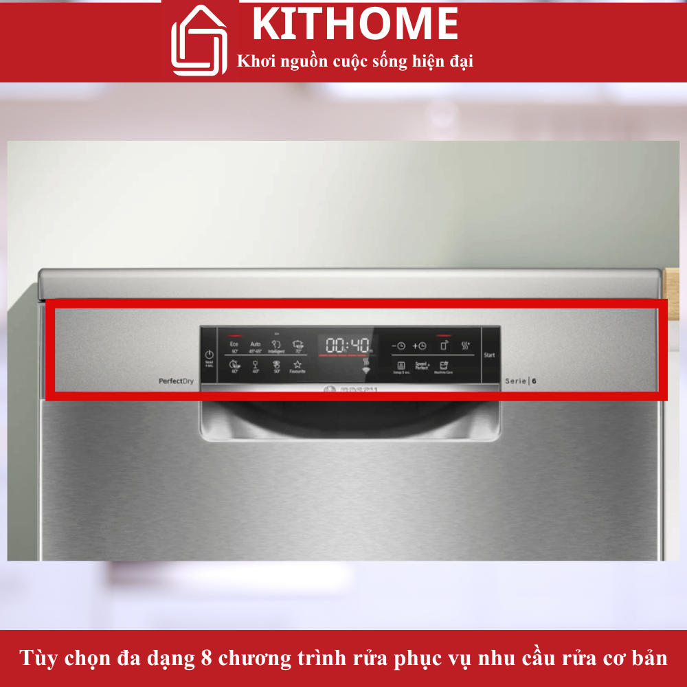 Tùy chọn đa dạng 8 chương trình rửa phục vụ nhu cầu rửa cơ bản