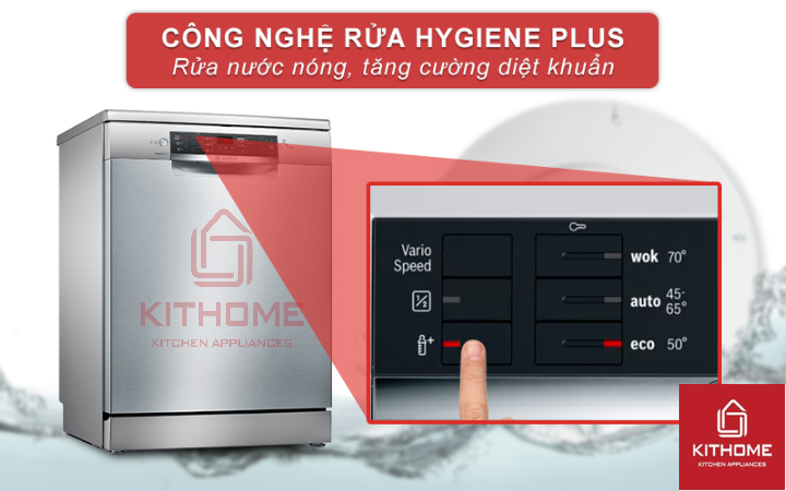 Rửa diệt khuẩn bát đĩa với Hygiene Plus
