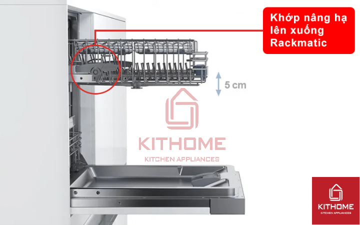 Điều chỉnh giàn giữa lên xuống nhờ Rackmatic