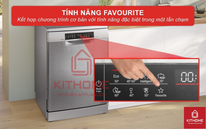 Kết hợp chương trình cơ bản với tính năng đặc biệt nhờ nút nhấn Favourite