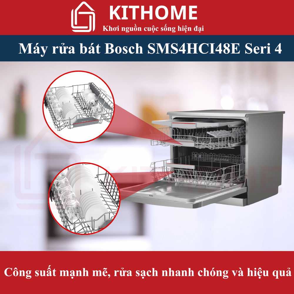 Máy rửa bát bosch SMS4HCI48E độc lập serie 4 – Công suất mạnh mẽ, rửa sạch nhanh chóng và hiệu quả Máy rửa bát bosch SMS4HCI48E độc lập serie 4 – Công suất mạnh mẽ, rửa sạch nhanh chóng và hiệu quả