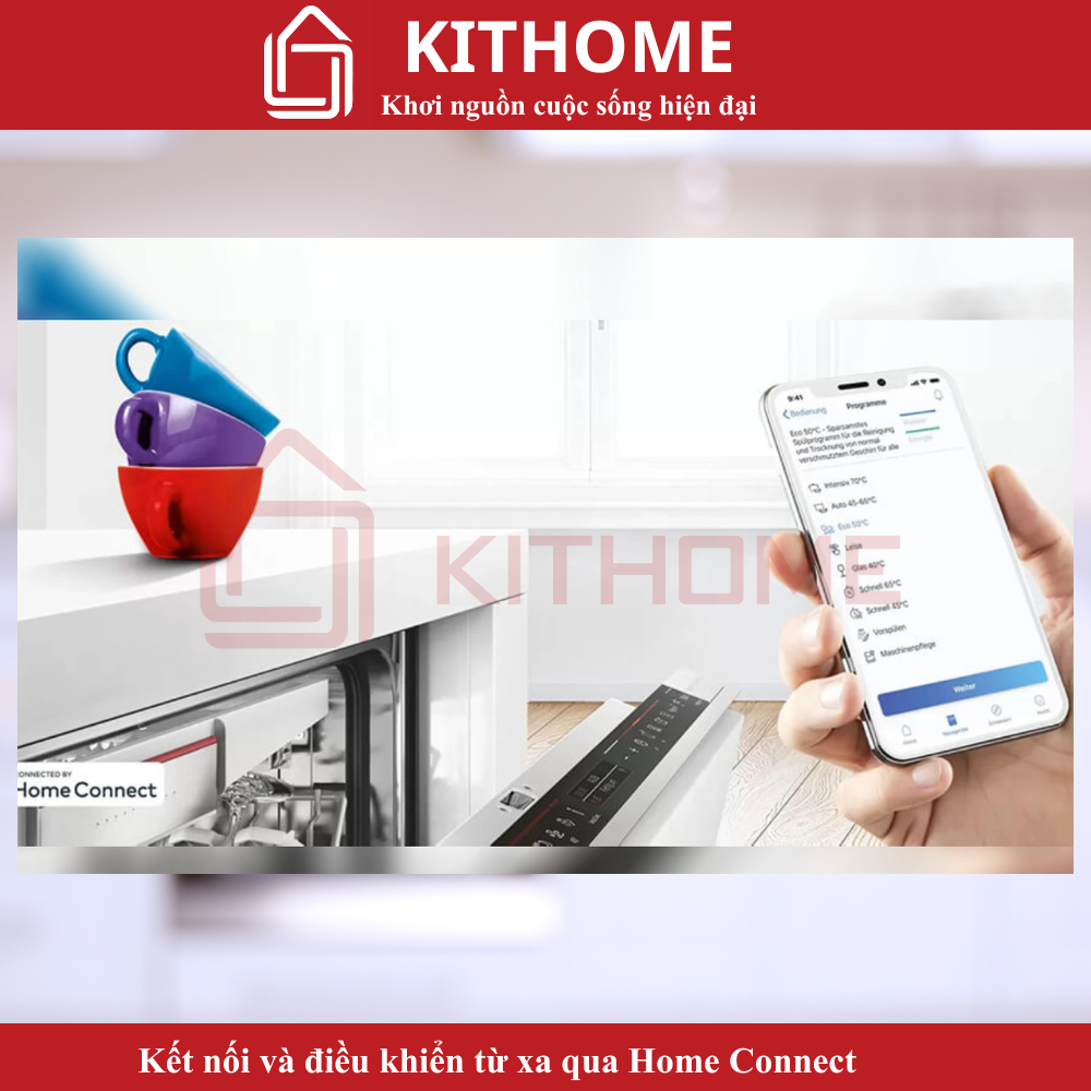 Kết nối và điều khiển từ xa qua Home Connect – chủ động mọi lúc mọi nơi Kết nối và điều khiển từ xa qua Home Connect – chủ động mọi lúc mọi nơi