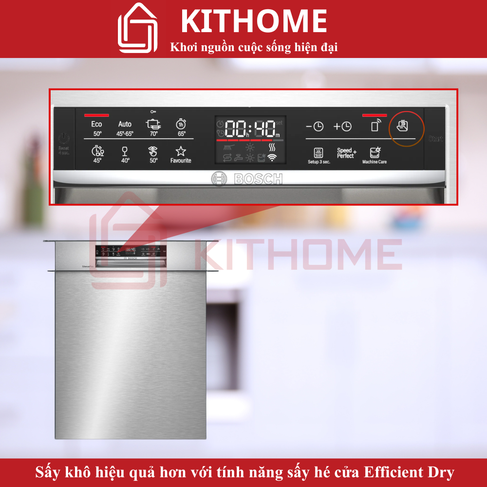 Sấy khô tối ưu với công nghệ hé cửa Efficient Dry Sấy khô tối ưu với công nghệ hé cửa Efficient Dry