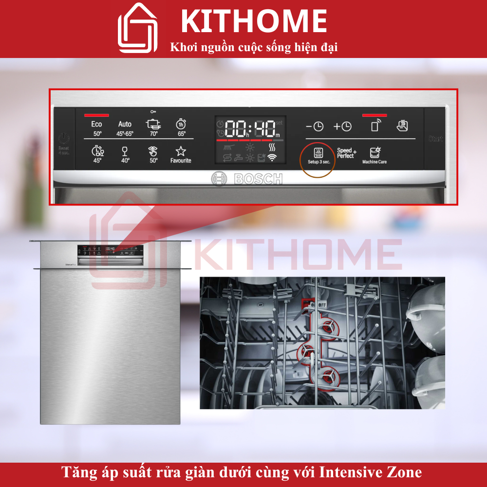 Làm sạch mạnh mẽ với Intensive Zone & Extra Clean Zone Làm sạch mạnh mẽ với Intensive Zone & Extra Clean Zone