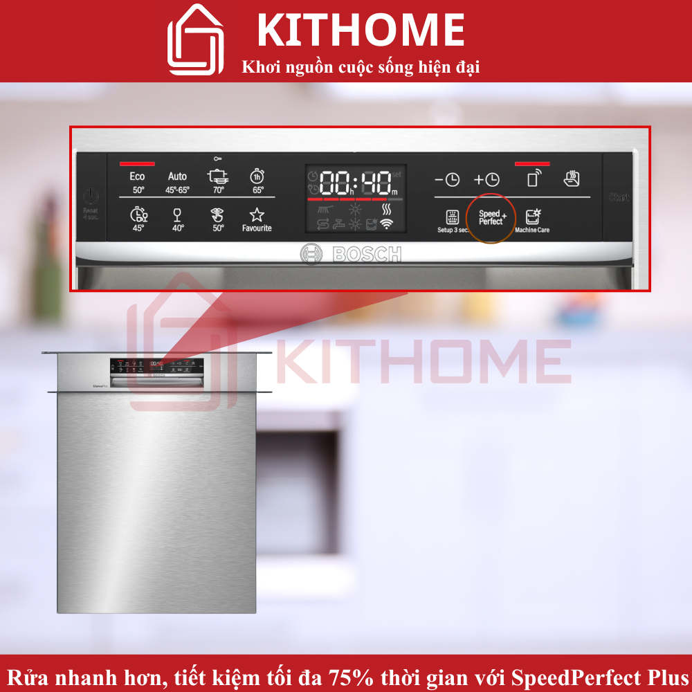 Rửa nhanh hơn tới 75% thời gian nhờ SpeedPerfect Plus Rửa nhanh hơn tới 75% thời gian nhờ SpeedPerfect Plus
