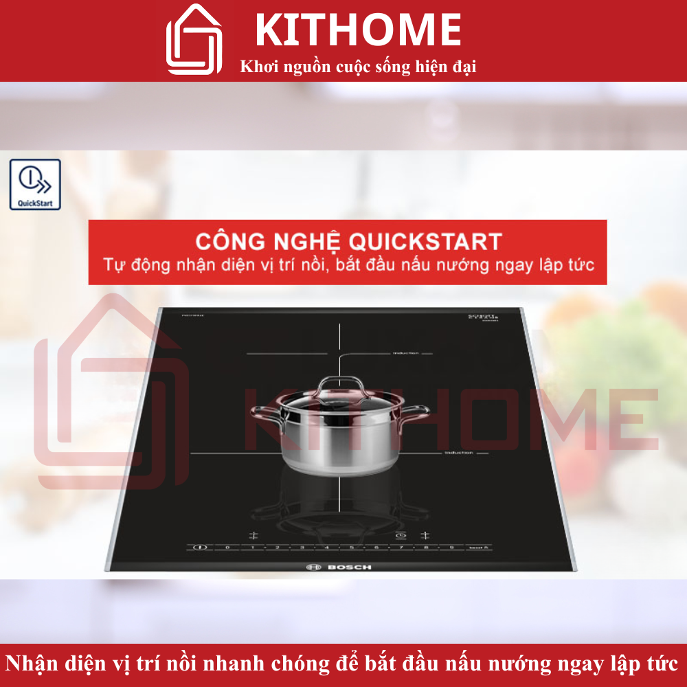 Nhận diện vị trí nồi nhanh chóng để bắt đầu nấu nướng ngay lập tức với QuickStart