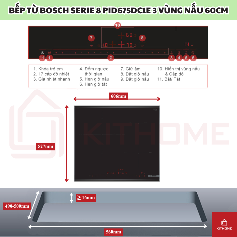 Đặc Điểm Nổi Bật Của Bếp Từ BOSCH Serie 8 PID675DC1E 3 Vùng Nấu 60CM Đặc Điểm Nổi Bật Của Bếp Từ BOSCH Serie 8 PID675DC1E 3 Vùng Nấu 60CM