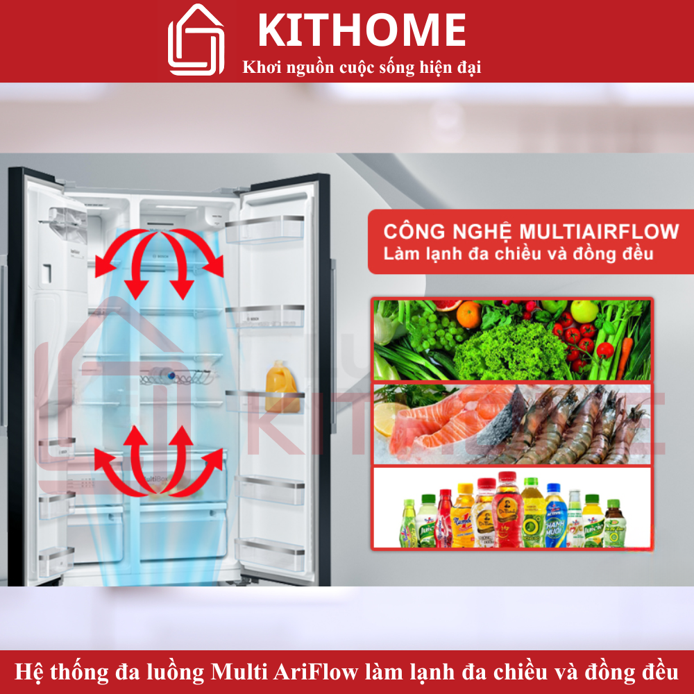 Hệ thống làm lạnh đa chiều MultiAirflow đảm bảo nhiệt độ đồng đều