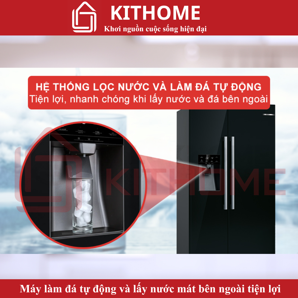  Máy làm đá tự động và lấy nước mát bên ngoài tiện lợi