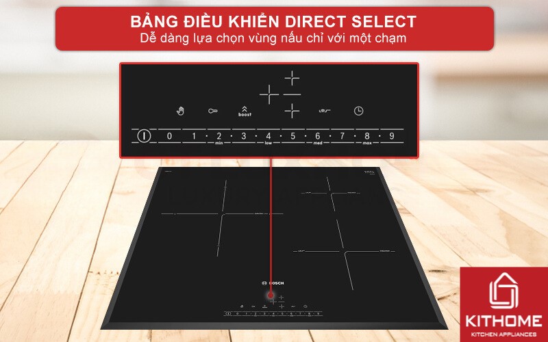 Dễ dàng lựa chọn mức cấp độ chỉ với một chạm trên bảng điều khiển Direct Select