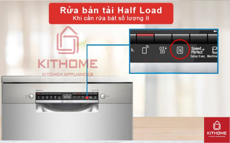 Rửa bán tải Half Load phục vụ rửa bát đĩa với số lượng ít
