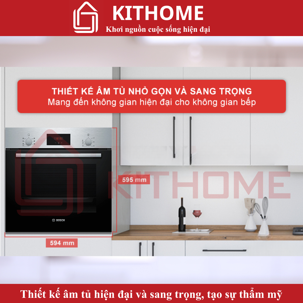 Thiết kế âm tủ sang trọng, tôn vẻ hiện đại cho không gian bếp