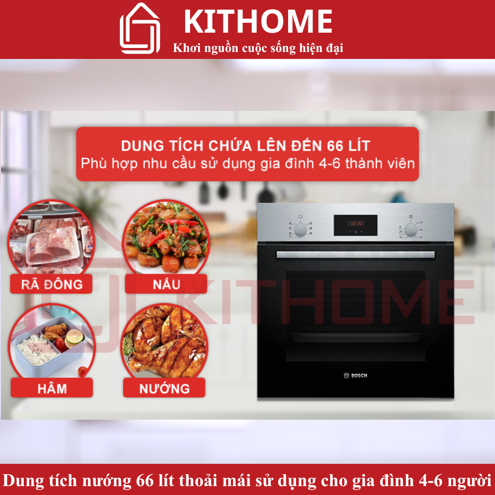 Dung tích nướng 66 lít 