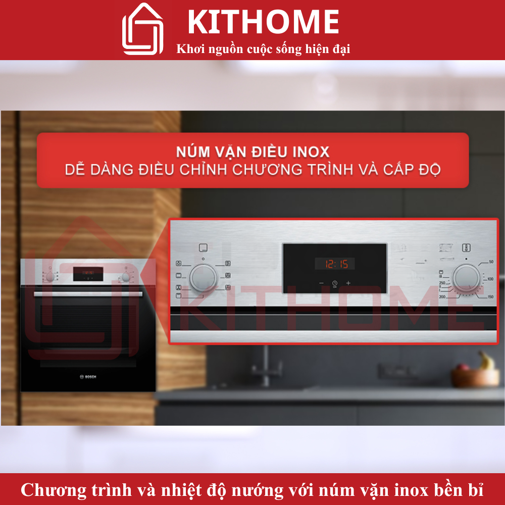 Núm vặn inox bền bỉ – Điều khiển tiện lợi ngay cả khi tay ướt