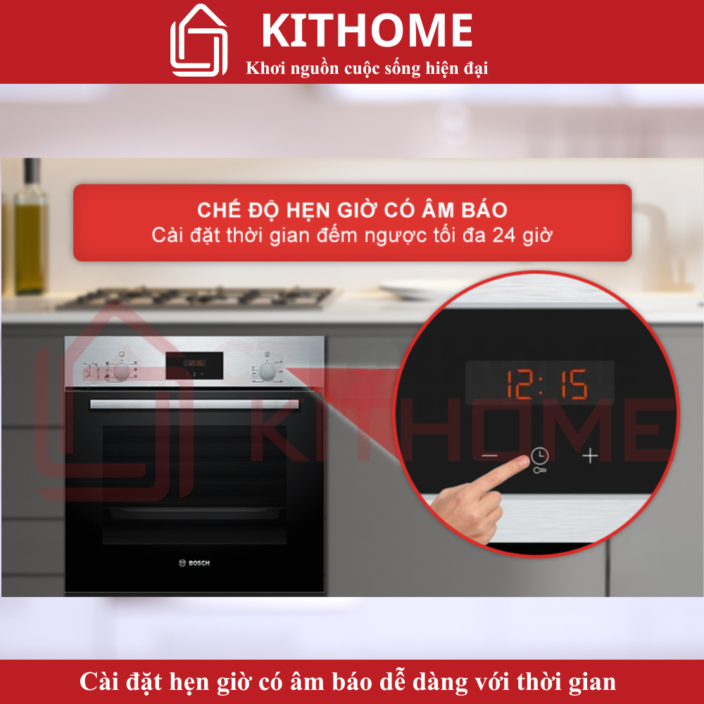 Chức năng hẹn giờ lên đến 24 giờ