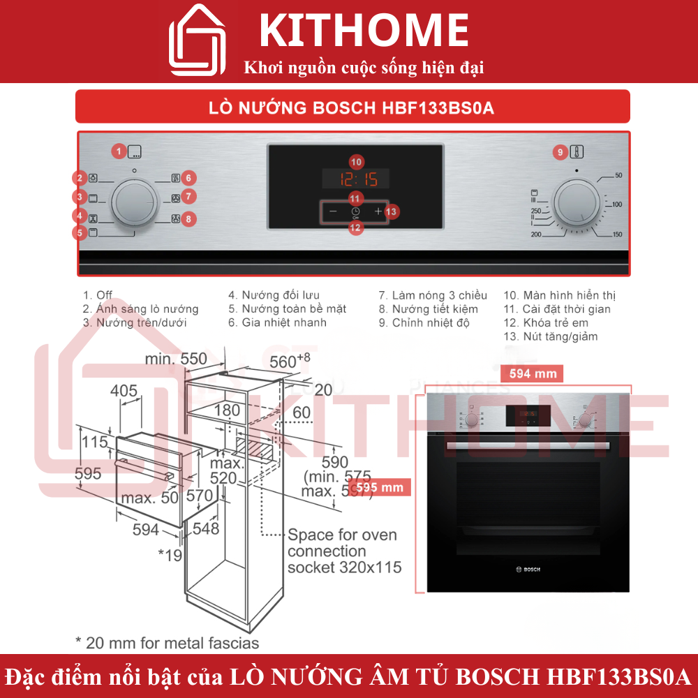 Đặc điểm nổi bật của Lò nướng âm tủ Bosch HBF133BS0A Serie 2 Đặc điểm nổi bật của Lò nướng âm tủ Bosch HBF133BS0A Serie 2