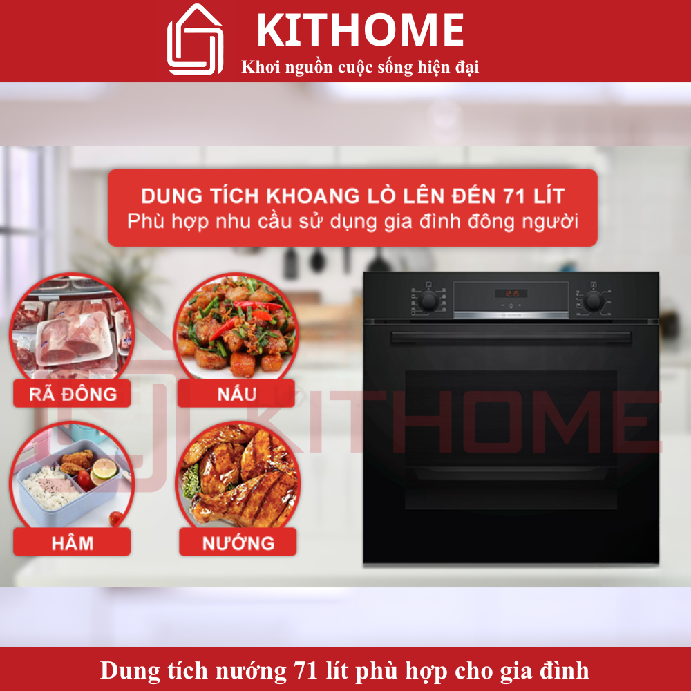 Dung tích lớn 71 lít – Không gian nướng rộng rãi, linh hoạt cho mọi món ăn Dung tích lớn 71 lít – Không gian nướng rộng rãi, linh hoạt cho mọi món ăn