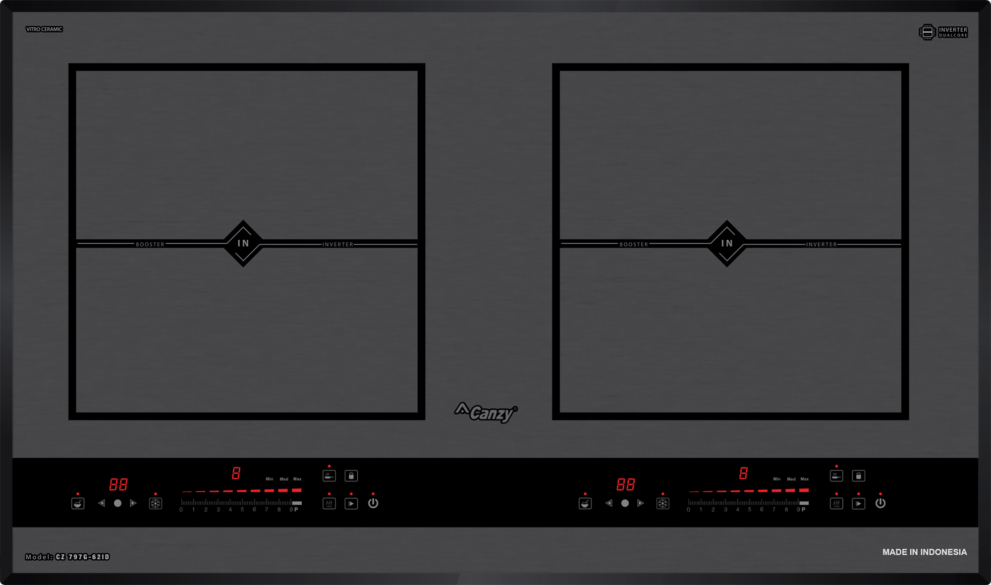 Toàn cảnh - Bếp từ Canzy CZ 797G-62ID - Nhập khẩu nguyên chiếc từ Indonesia Toàn cảnh - Bếp từ Canzy CZ 797G-62ID - Nhập khẩu nguyên chiếc từ Indonesia
