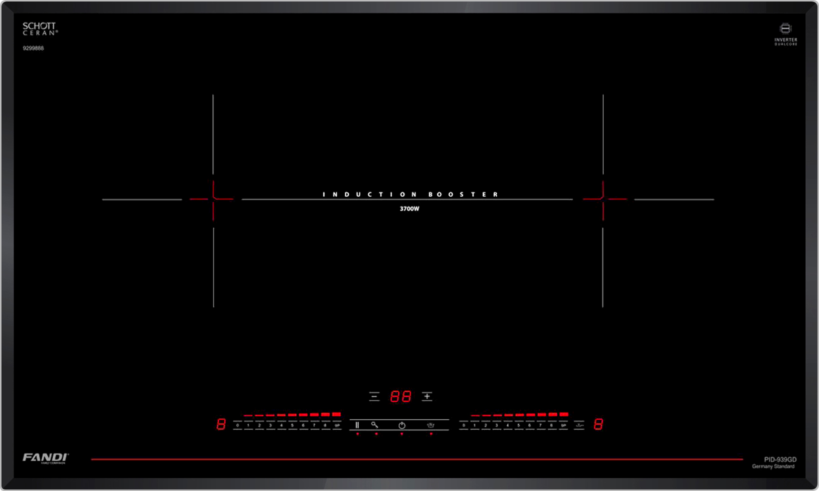 Bếp từ cao cấp | Fandi FD-PID939GD | nhập khẩu nguyên chiếc từ CHLB Đức Bếp từ cao cấp | Fandi FD-PID939GD | nhập khẩu nguyên chiếc từ CHLB Đức