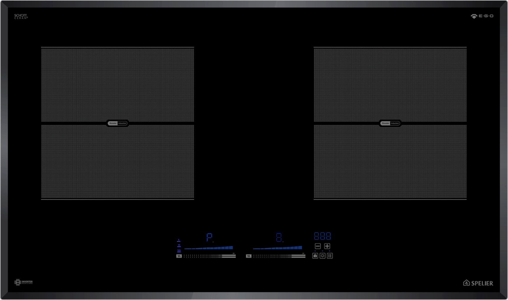 Bảng điều khiển EGO Flex TC của SPE IC 1189 EG này có thể nó là rất dễ điều khiển, thực ra nó chỉ có tổng cộng 2 thao tác là bạn có thể bắt đầu nấu (bật nguồn + kéo Slider). Bảng điều khiển EGO Flex TC của SPE IC 1189 EG này có thể nó là rất dễ điều khiển, thực ra nó chỉ có tổng cộng 2 thao tác là bạn có thể bắt đầu nấu (bật nguồn + kéo Slider).