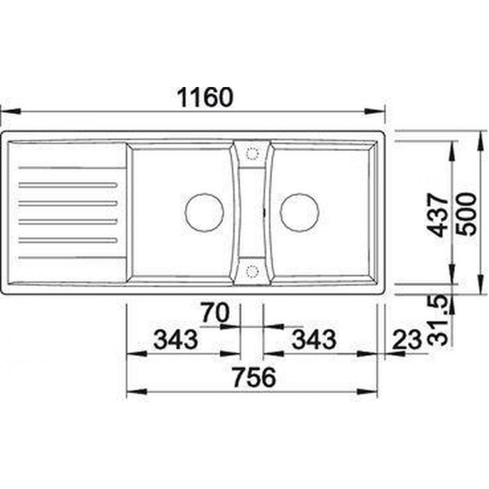 blanco lexa 8s alu metalic mh 0