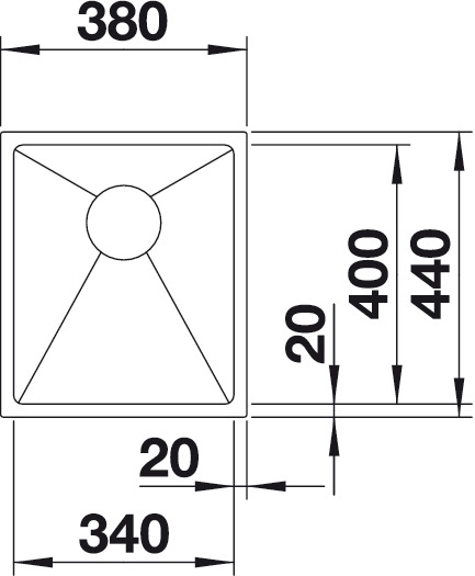 Chậu rửa Blanco QUATRUS R15 340-IU 570.27.149