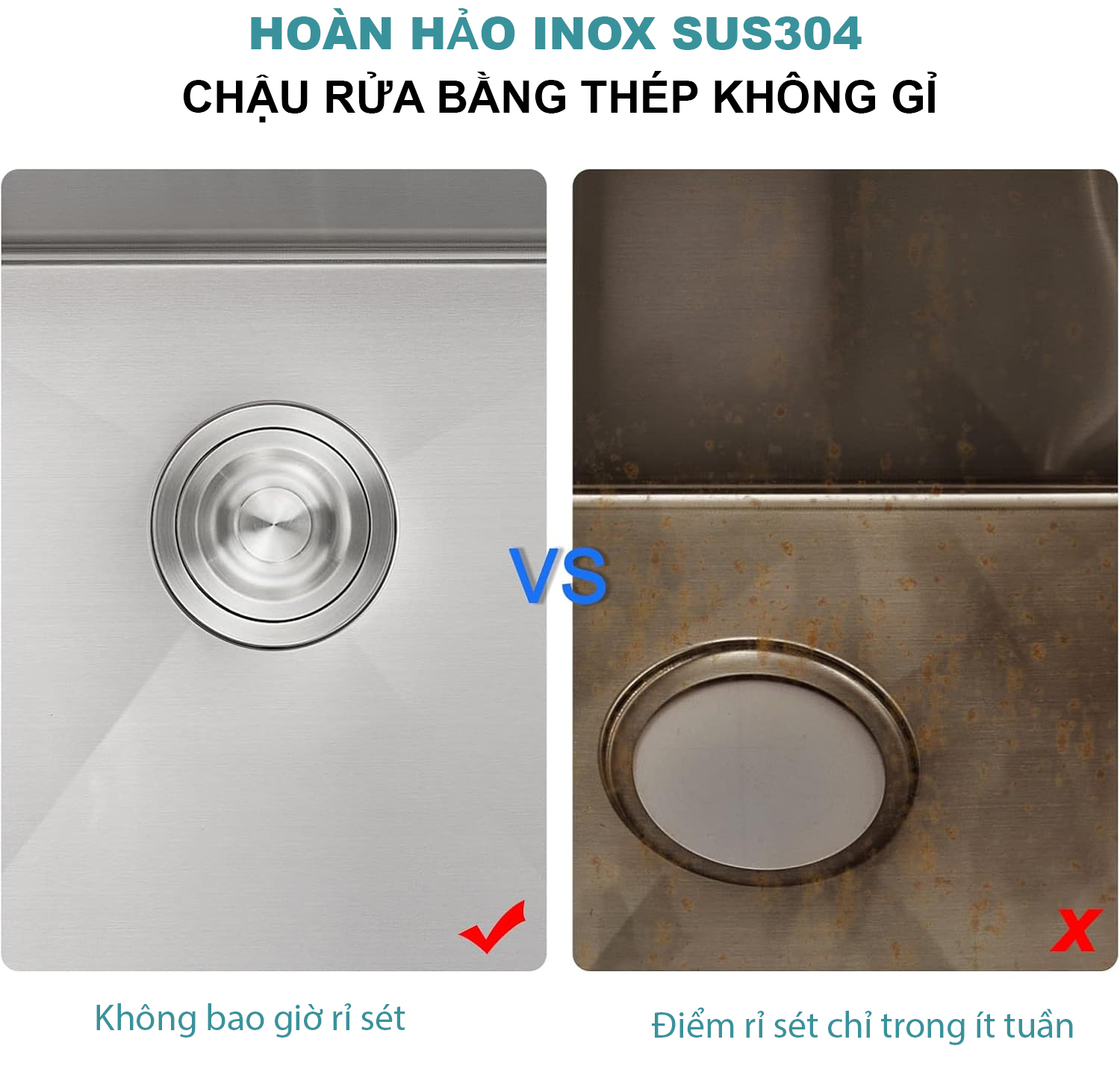 Chậu rửa bát Roslerer RL04-8245 Đơn New được làm từ INOX SUS304, một loại chất liệu cao cấp và chất lượng. Chậu rửa bát Roslerer RL04-8245 Đơn New được làm từ INOX SUS304, một loại chất liệu cao cấp và chất lượng.