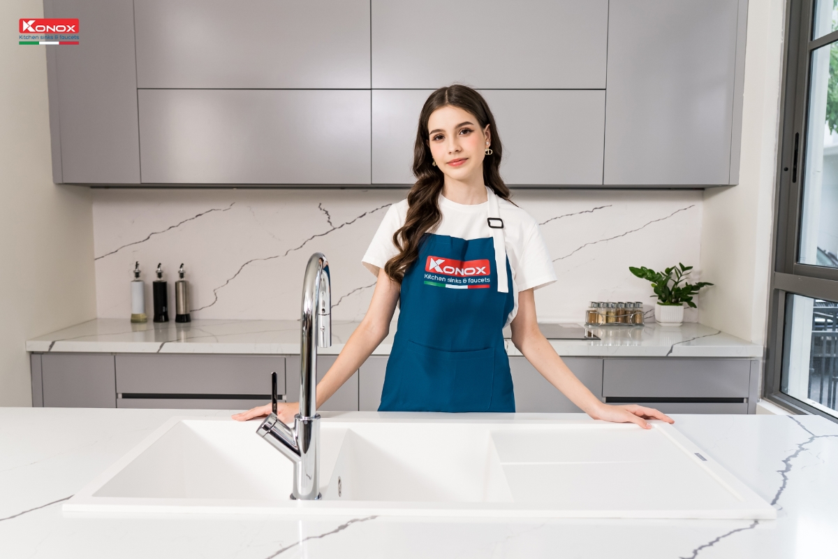 Chậu rửa Konox Livello Smart 1160 White Silver