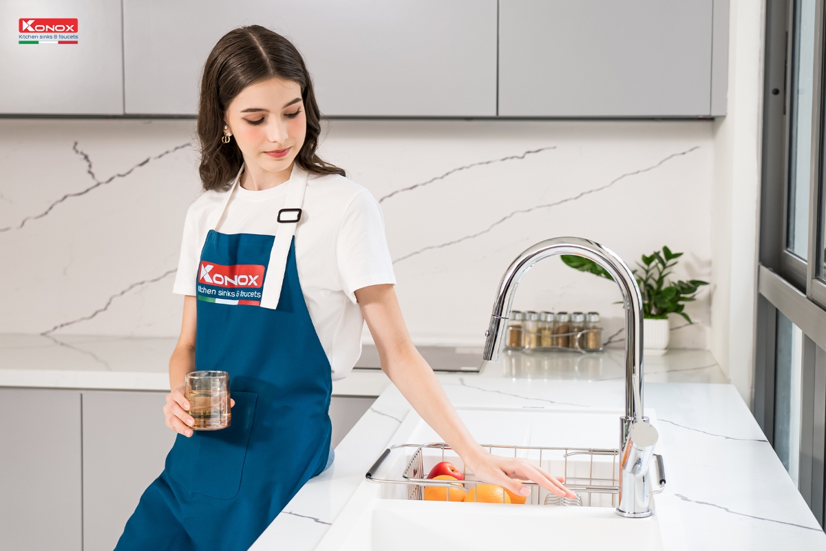 Chậu rửa Konox Livello Smart 1160 White Silver
