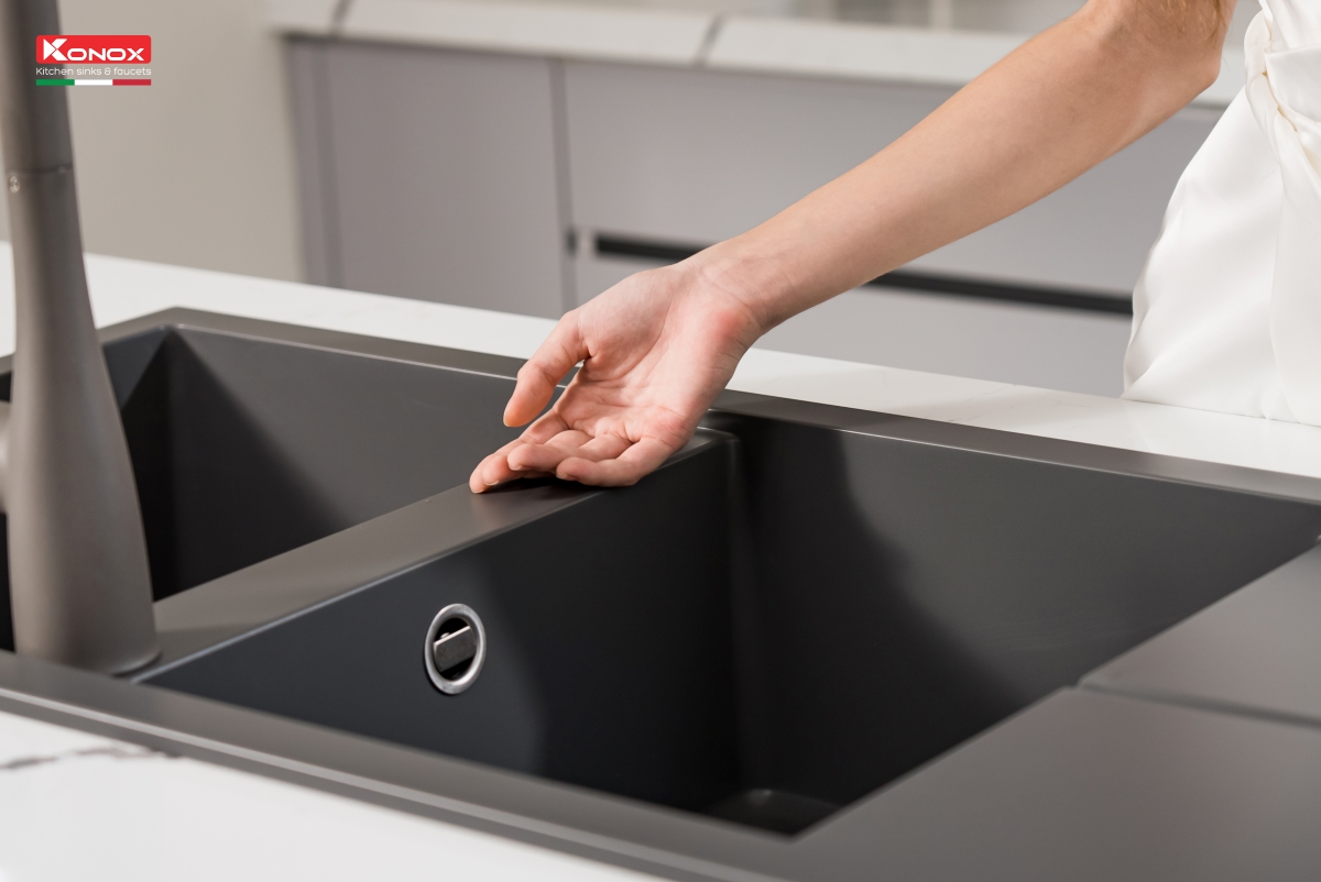 Chậu rửa Konox Livello Smart 1160 Grey
