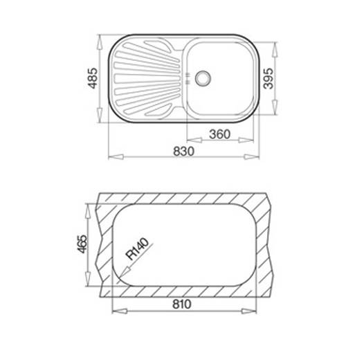 Chậu rửa Teka STYLO 1B.1D