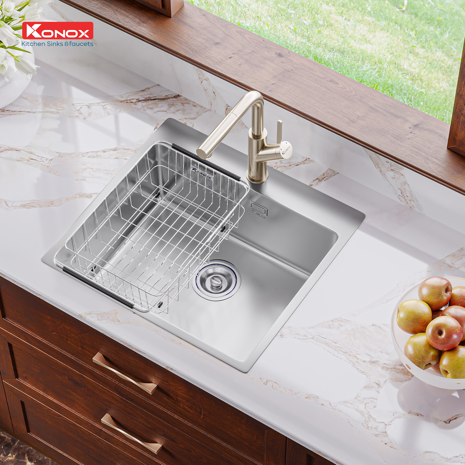 chau-rua-bat-topmount-sink-unico-5450 Chậu rửa Konox Unico 5450