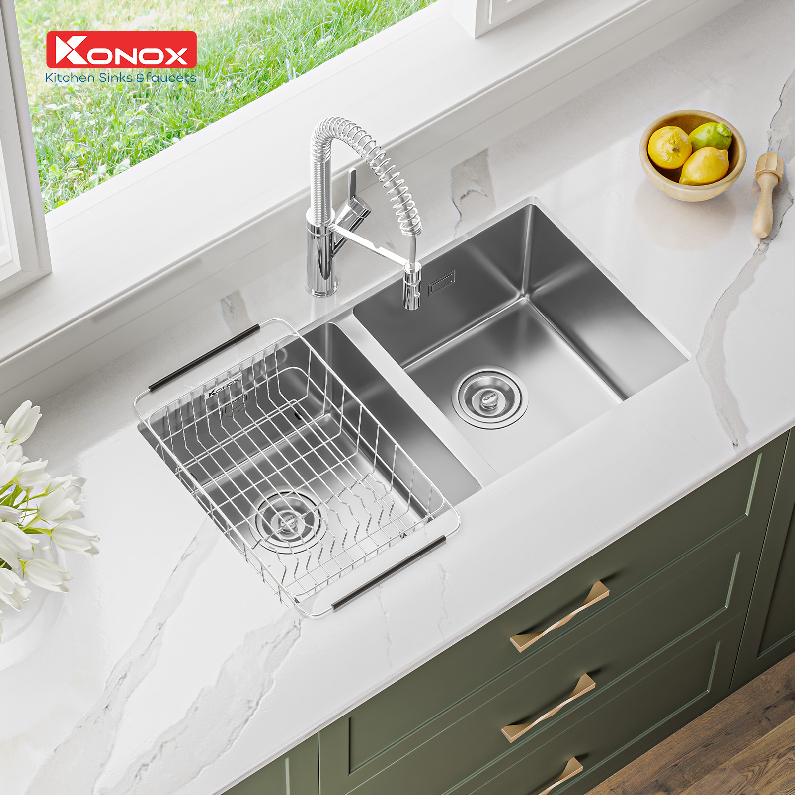 Chậu rửa Konox Cube 7544DU