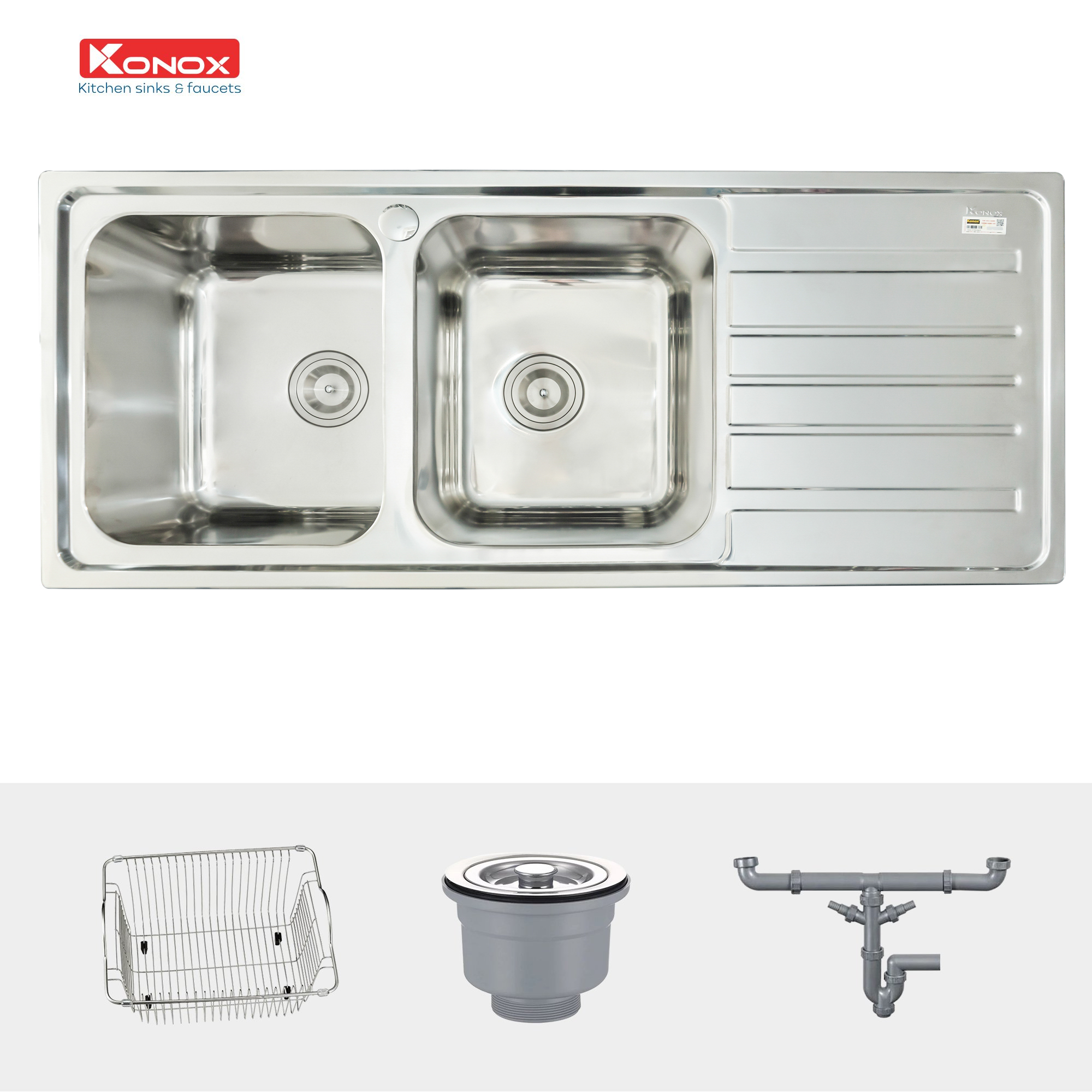 Chậu rửa Konox Artusi KS11650 1D - Bàn phải