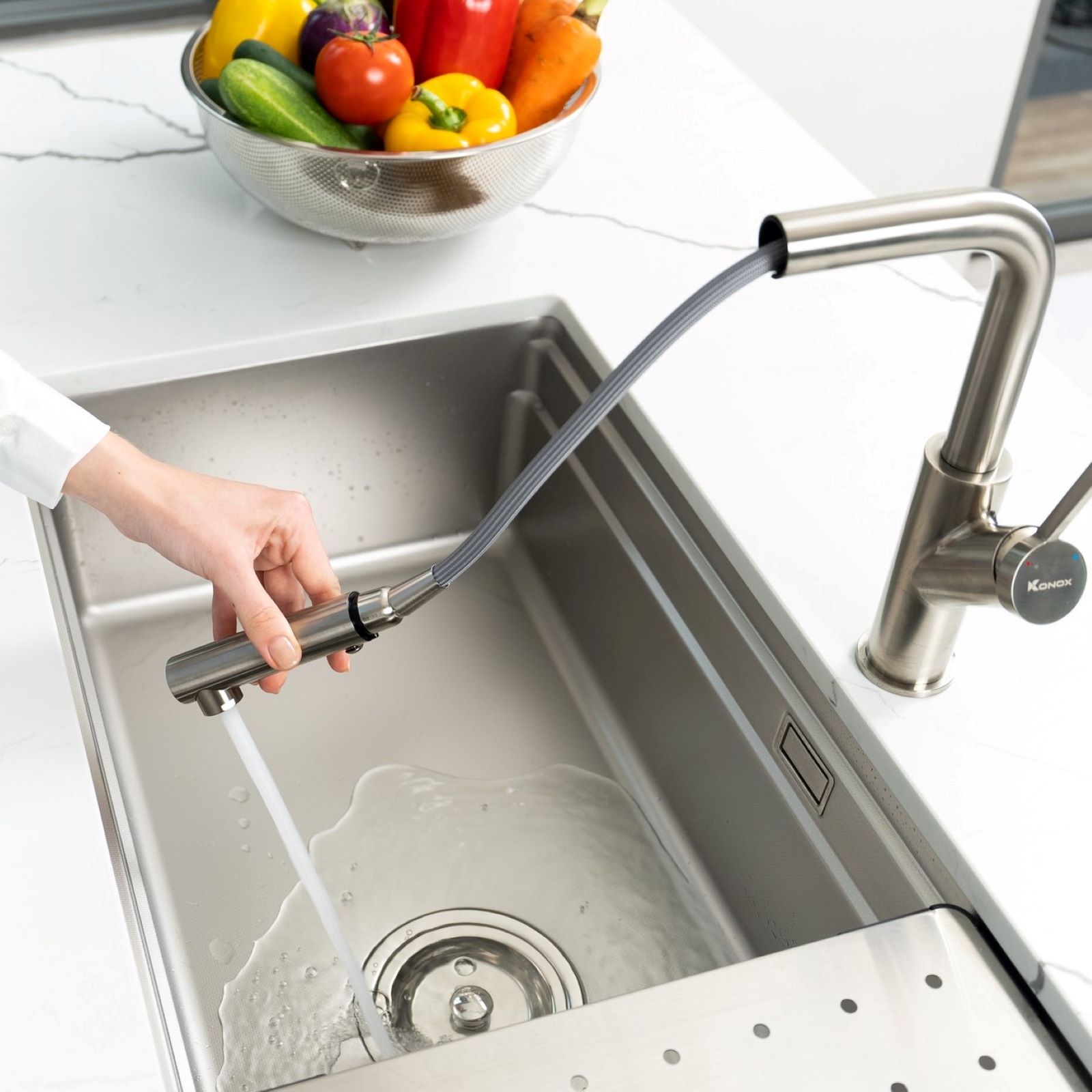 chau-rua-konox-kn8644su-dekor-7 Chậu rửa Konox KN8644SU Dekor