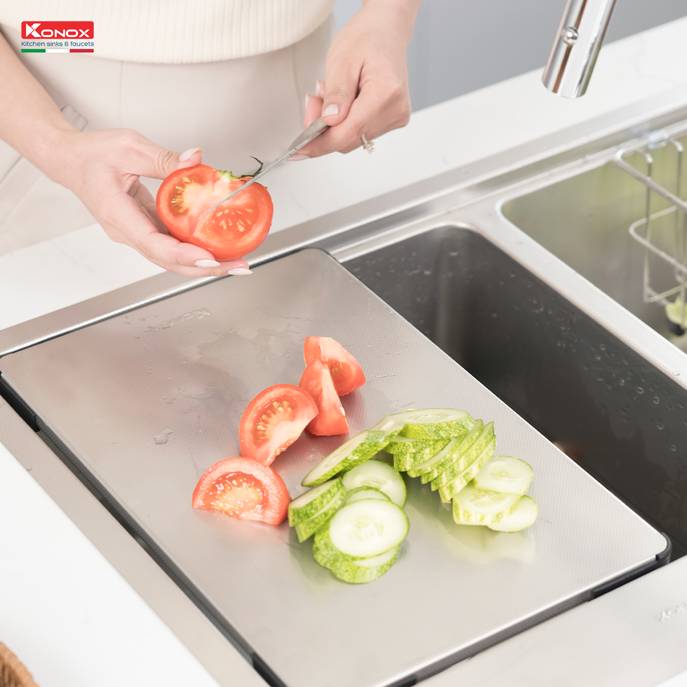 chau-rua-konox-kn8651td-dekor-12 Chậu rửa Konox KN8651TD Dekor