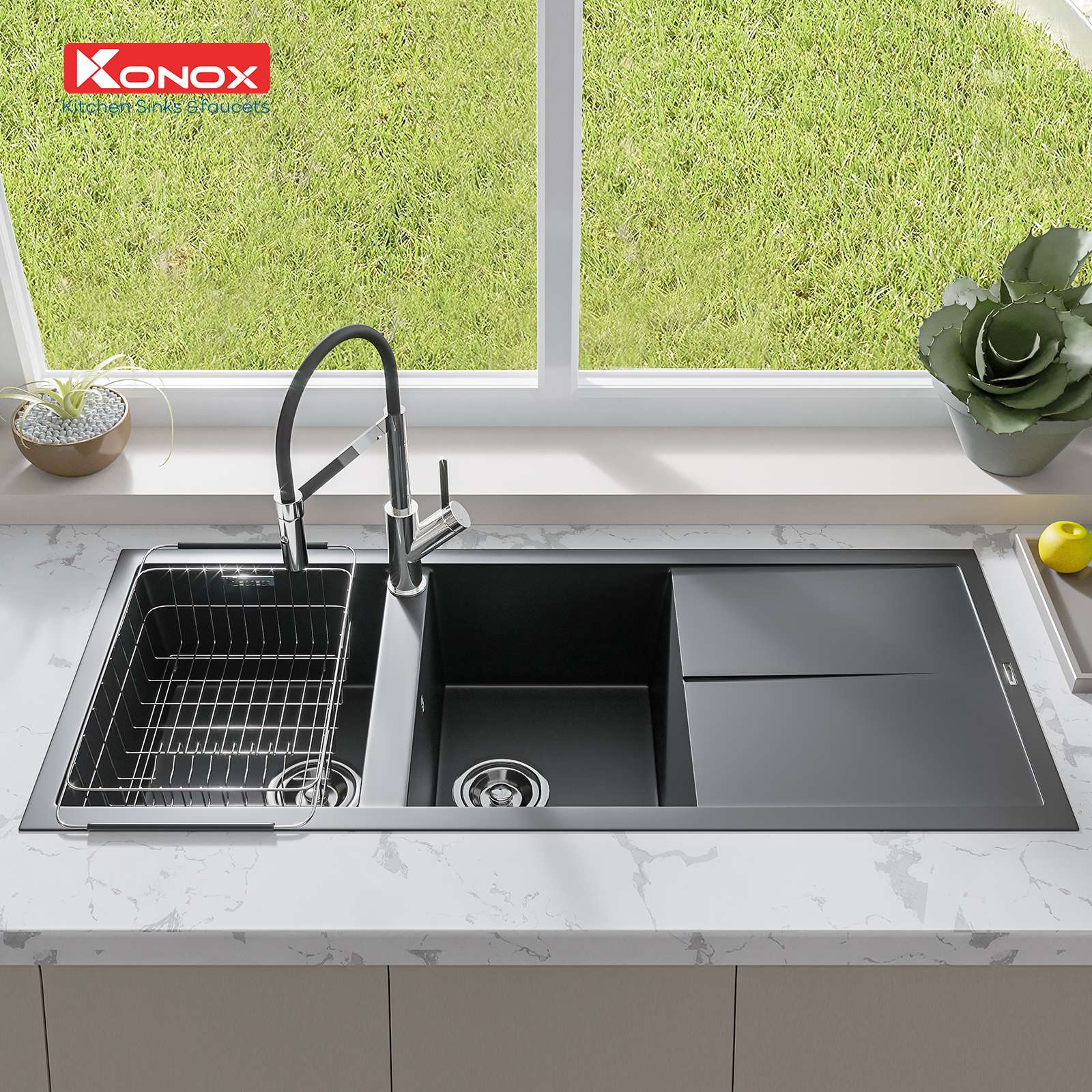 Chậu rửa Konox Livello Smart 1160 Black