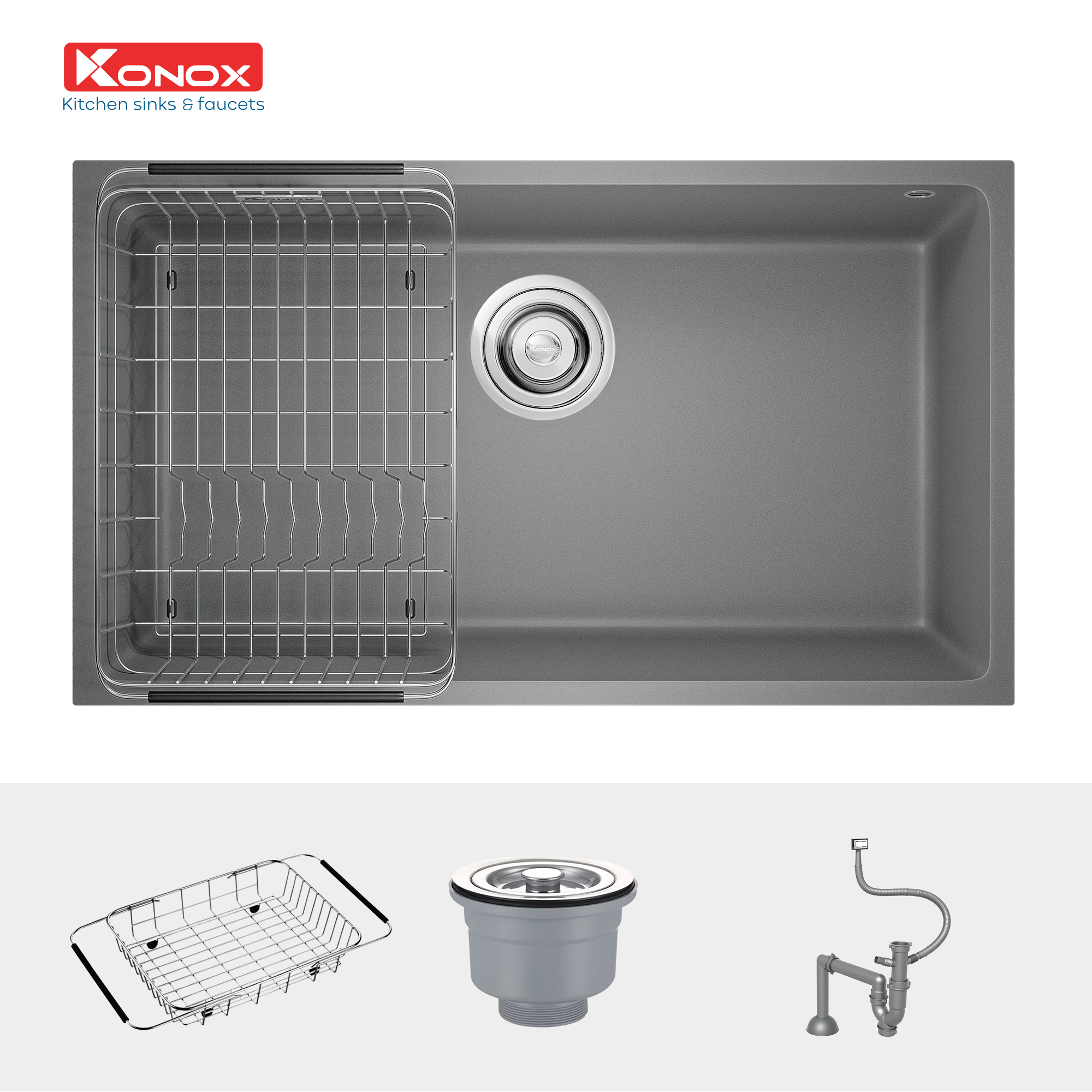 chau-rua-konox-naros-760s-grey-1 Chậu rửa Konox Naros 760S Grey