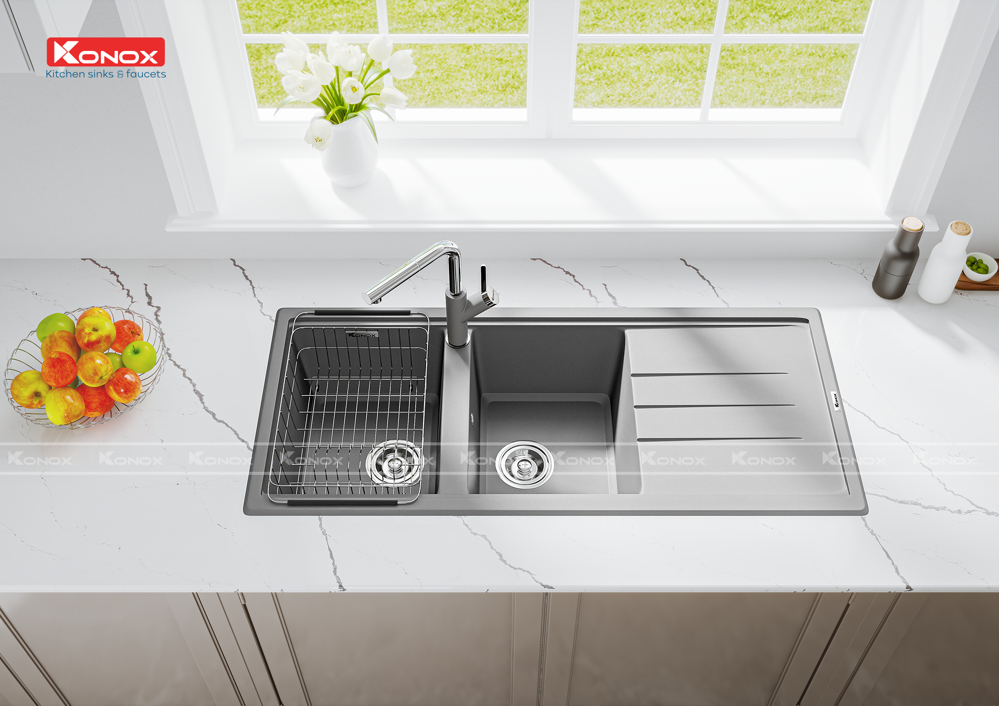 chau-rua-konox-phoenix-1160-grey-2 Chậu rửa Konox Phoenix 1160 Grey