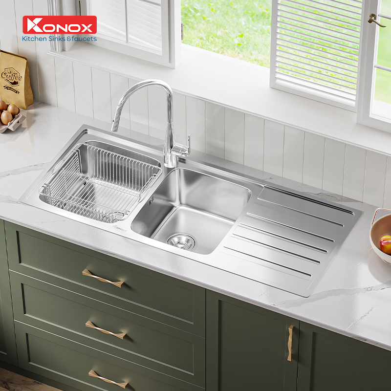 Chậu rửa Konox Premium KS11650 2B - Bàn phải