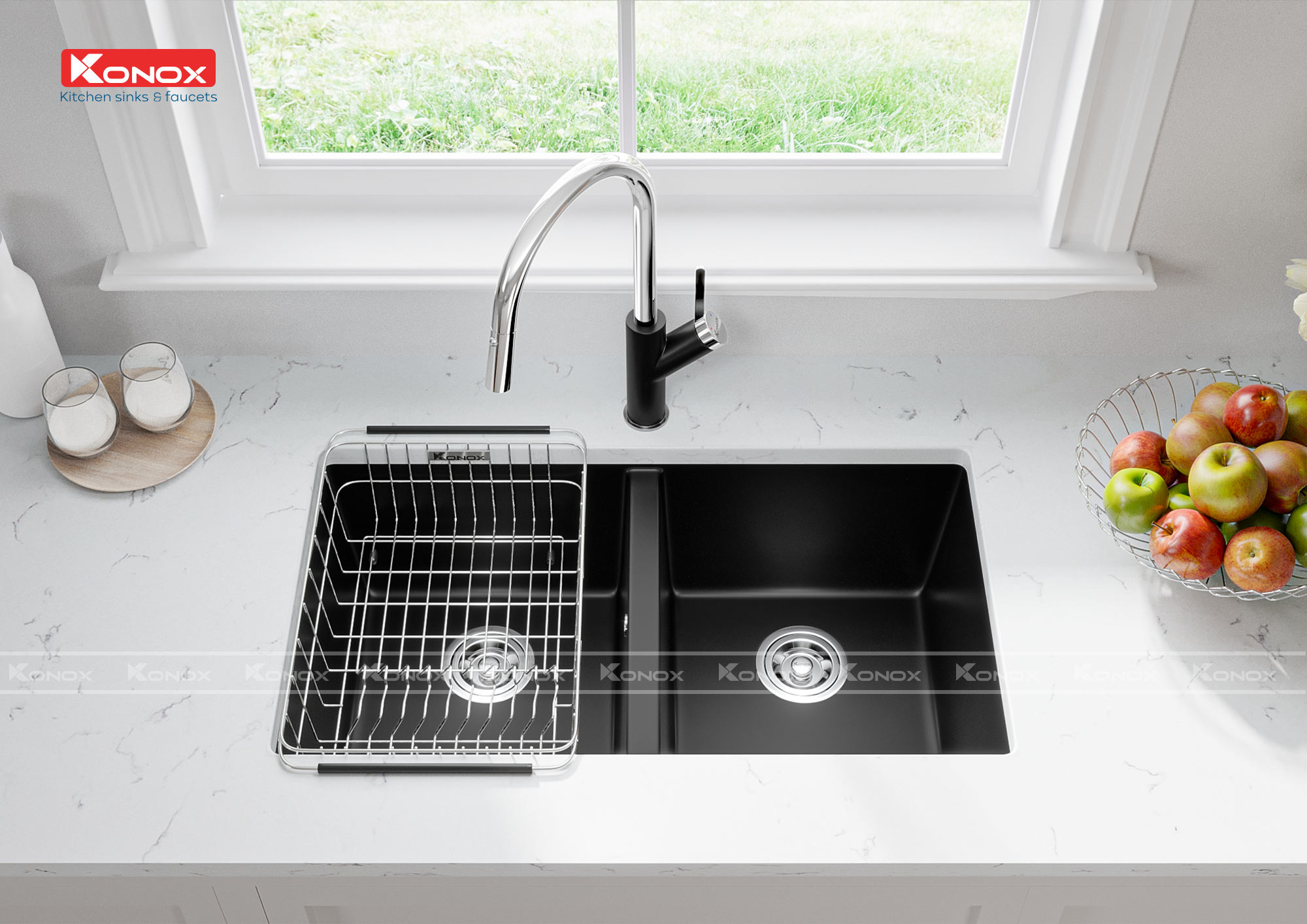 chau-rua-konox-veloci-760d-black-4 Chậu rửa Konox Veloci 760D Black