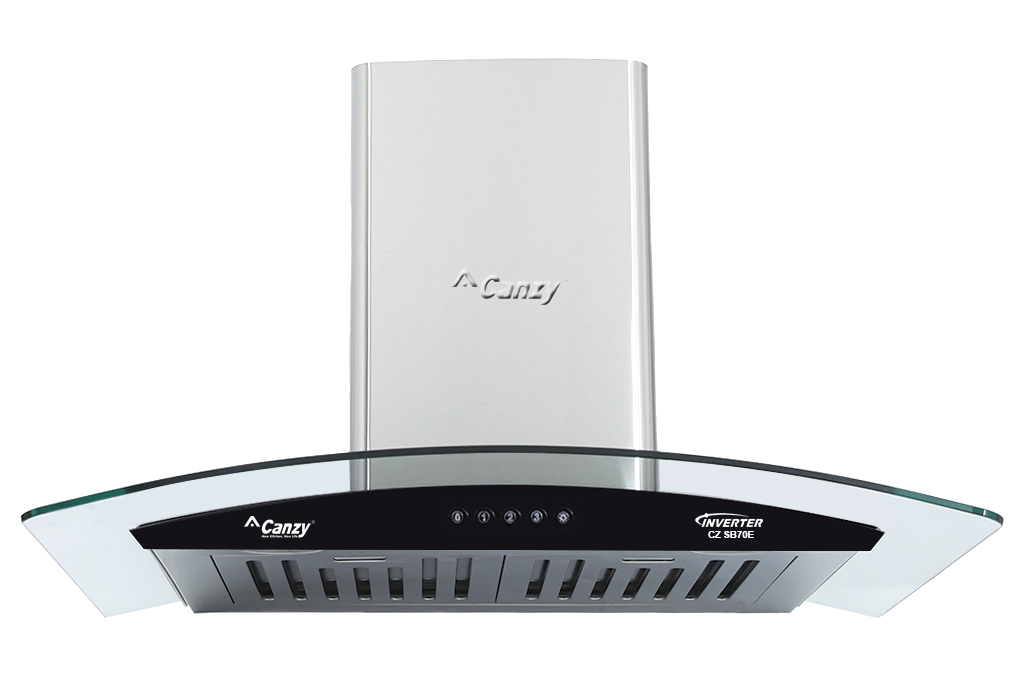Máy hút mùi Canzy CZ-SB07E sử dụng bảng điều khiển phím bấm gồm 3 tốc độ hút