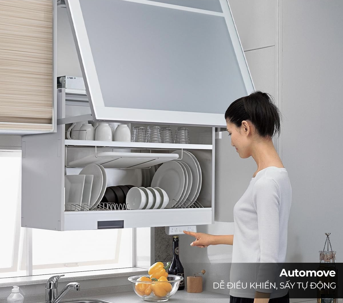 gia-bat-dia-nang-ha-dien-co-say-kho-garis-megkel-ml06-9h-11 Giá bát đĩa nâng hạ điện có sấy khô Garis | Megkel ML06.9H