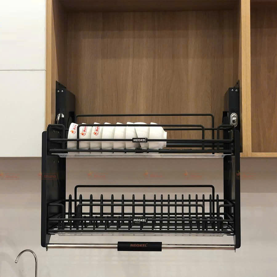 Giá bát đĩa nâng hạ nan Oval phủ Nano màu Titan 900mm Garis | Megkel ML06.90N được thiết kế 2 tầng thông thoáng, rộng rãi và tiện dụng. Giá bát đĩa nâng hạ nan Oval phủ Nano màu Titan 900mm Garis | Megkel ML06.90N được thiết kế 2 tầng thông thoáng, rộng rãi và tiện dụng.
