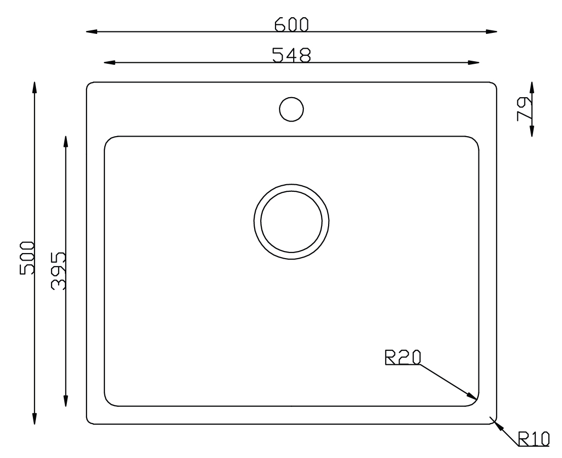 Chậu rửa Konox Turkey Sink Neron 600