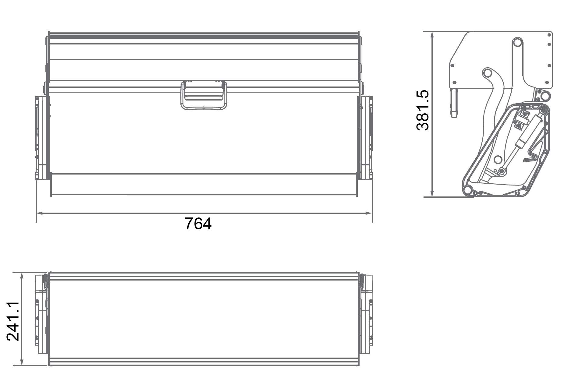 kich-thuoc-gia-gia-vi-nang-ha-garis-gl05-802 Giá gia vị nâng hạ 1 tầng khay nhôm màu ghi xám 800mm Garis GL05.802
