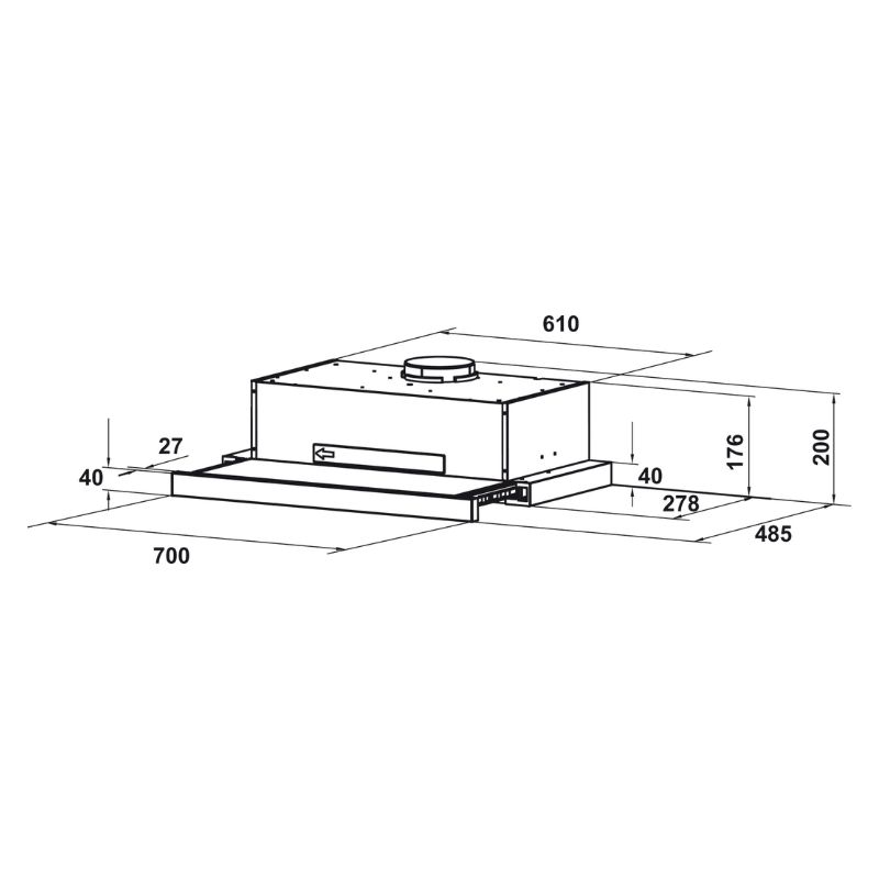 kich thuoc may hut mui am tu hafele 533 86 817