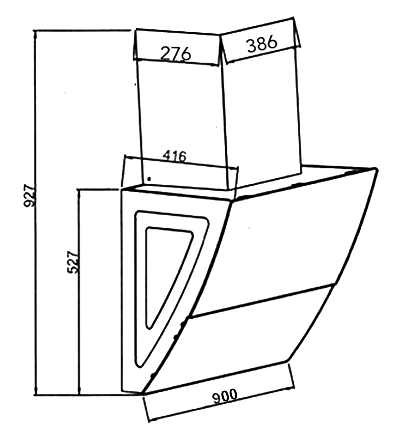 kich-thuoc-may-hut-mui-dandy-dy-kn901 Máy hút mùi Dandy DY-KN901