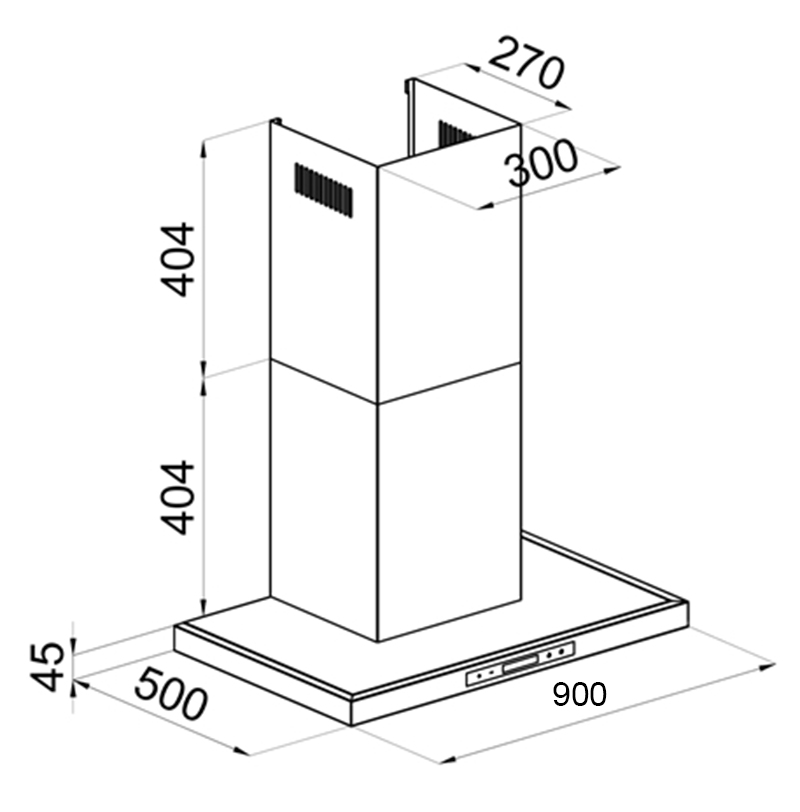 kich-thuoc-may-hut-mui-kocher-k-225mi-90 Máy hút mùi Kocher K-225MI | 90cm
