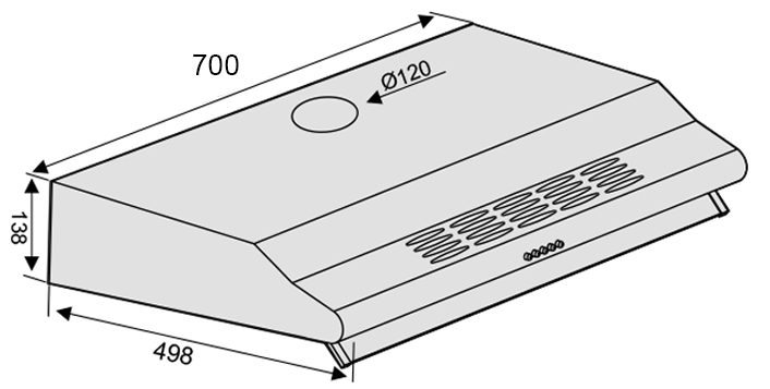Máy hút mùi Lorca TA-3007M-70
